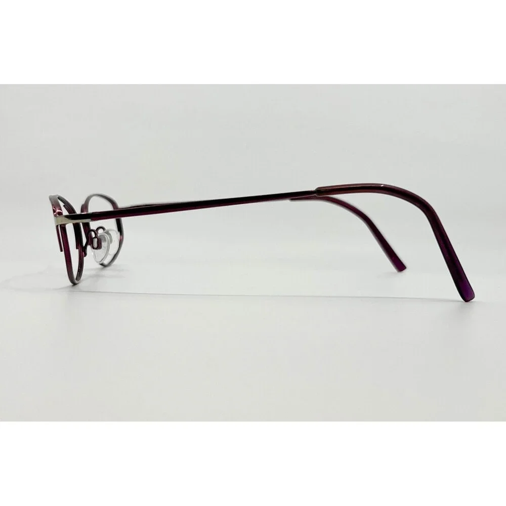 Halston Eyeglasses Frames Women Burgundy H 307 Col 80 Oval Metal 51-17-135